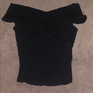 Lush off the shoulder black Sandy top